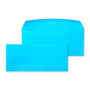 #10 Machinable Gummed Caribbean Blue 32# Envelopes 4 1/4 x 9 1/2 BX500