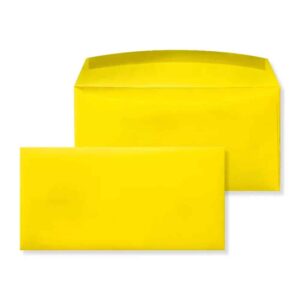 #10 Machinable Gummed Banana Yellow 32# Envelopes 4 1/4 x 9 1/2 BX500