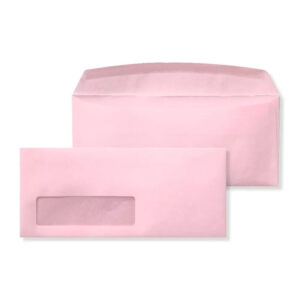 #10 Machinable Window Gummed Baby Pink 32# Envelopes 4 1/4 x 9 1/2 BX500