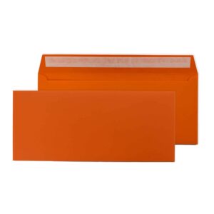 #10 Regular Peel and Seal Pumpkin Orange 32# Envelopes 4 1/4 x 9 1/2 BX500