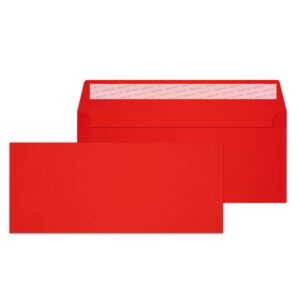 #10 Regular Peel and Seal Fire Engine Red 32# Envelopes 4 1/4 x 9 1/2 BX500