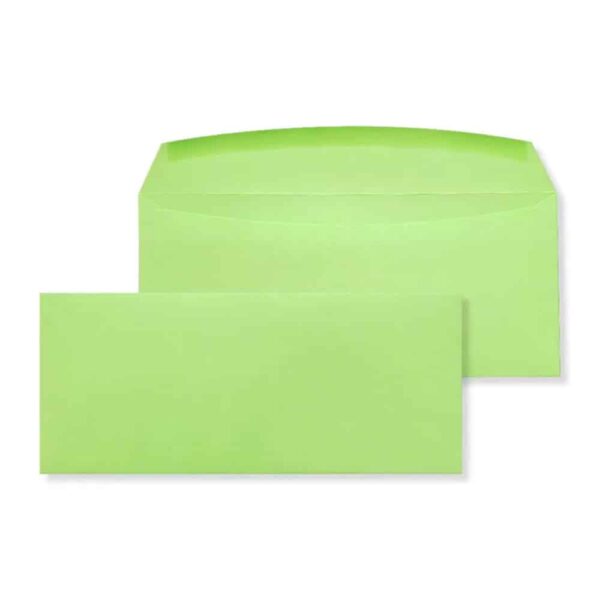#10 Machinable Gummed Lime Green 32# Envelopes 4 1/4 x 9 1/2 BX500