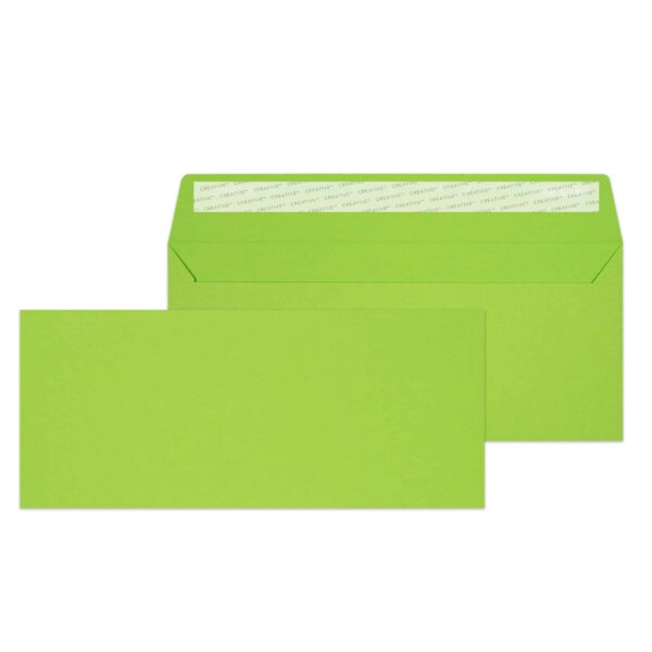 #10 Regular Peel and Seal Lime Green 32# Envelopes 4 1/4 x 9 1/2 BX500