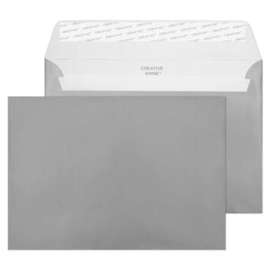 Invitation Peel & Seal Metallic Gunmetal 36# Envelopes 5 1/4 x 7 1/4 BX500