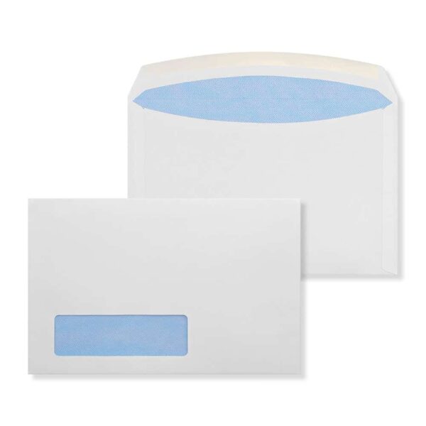 Booklet Gummed White 28# Envelopes 152 x 2356x9+ BX500 - Code 4652