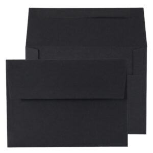 Black Deep Square Gummed Envelopes 5 x 7 BX500