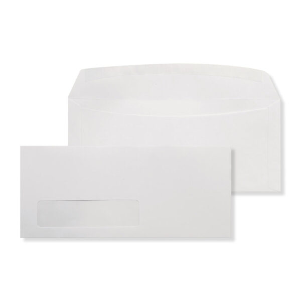 #10 Booklet Gummed White 24# Envelopes 4 1/8 x 9 1/2 BX1000 - Code FL603