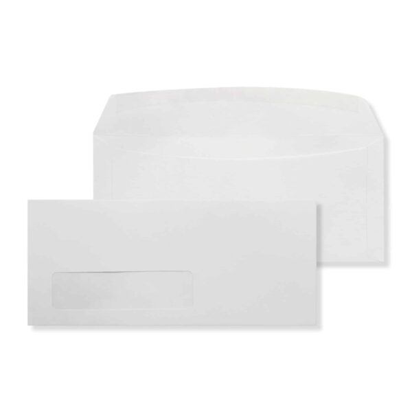 #10 Booklet Gummed White 24# Envelopes 4 1/8 x 9 1/2 BX1000 - Code FL606IMB