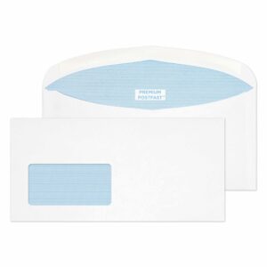 #10 Postfast Mailer Gummed Ultra White Wove 24# Envelopes 9 1/2 x 4 1/8 BX500 - Code PF601