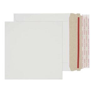 Stay-Flat Mailer Hot Melt Peel & Seal White Board 135# Cover Envelopes 5 1/2 x 5 1/2 BX200