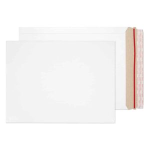 Stay-Flat Mailer Peel & Seal White Board Envelopes 9 3/4 x 13 BX100