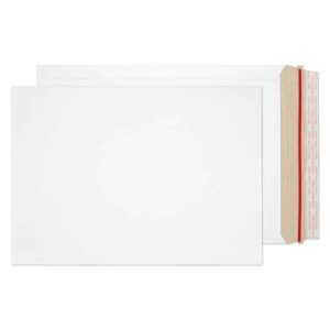 Stay-Flat Mailer Peel & Seal White Board Envelopes 9 7/8 x 13 7/8 BX100