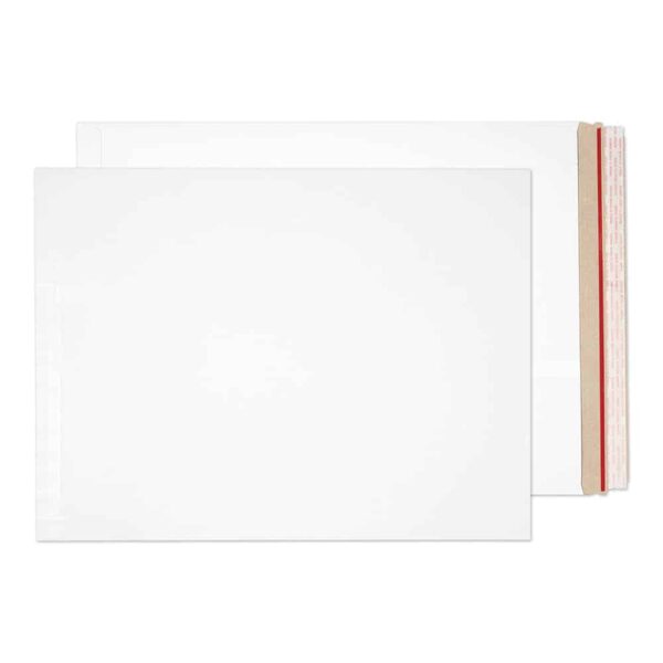 Stay-Flat Mailer Peel & Seal White Board Envelopes 15 x 20 BX100
