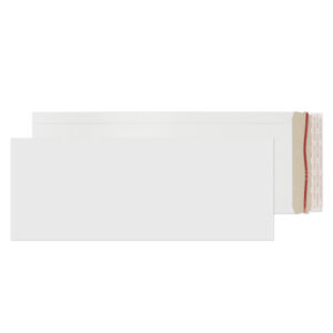 Stay-Flat Mailer Peel & Seal White Board Envelopes 6 3/4 x 17 3/8 BX100