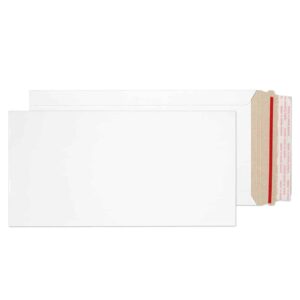 Stay-Flat Mailer Peel & Seal White Board Envelopes 6 x 12 BX100