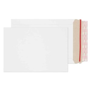Stay-Flat Mailer Peel & Seal White Board Envelopes 6 1/2 x 9 3/8 BX200