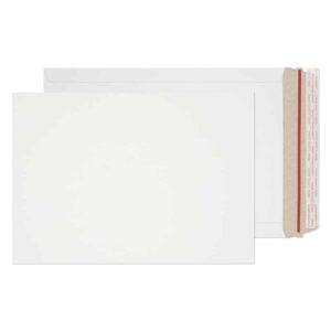 Stay-Flat Mailer Peel & Seal White Board Envelopes 7 x 9 1/2 BX200