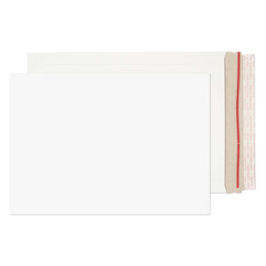 Stay-Flat Mailer Peel & Seal White Board Envelopes 9 x 12 3/4 BX100